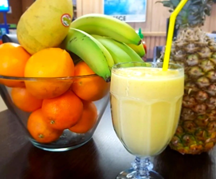 Mango, Orange, Pineapple, Banana